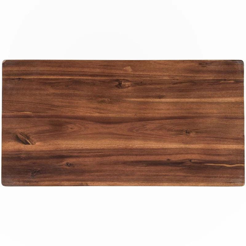 Table de salle à manger rustique en bois massif à plateau de boucher