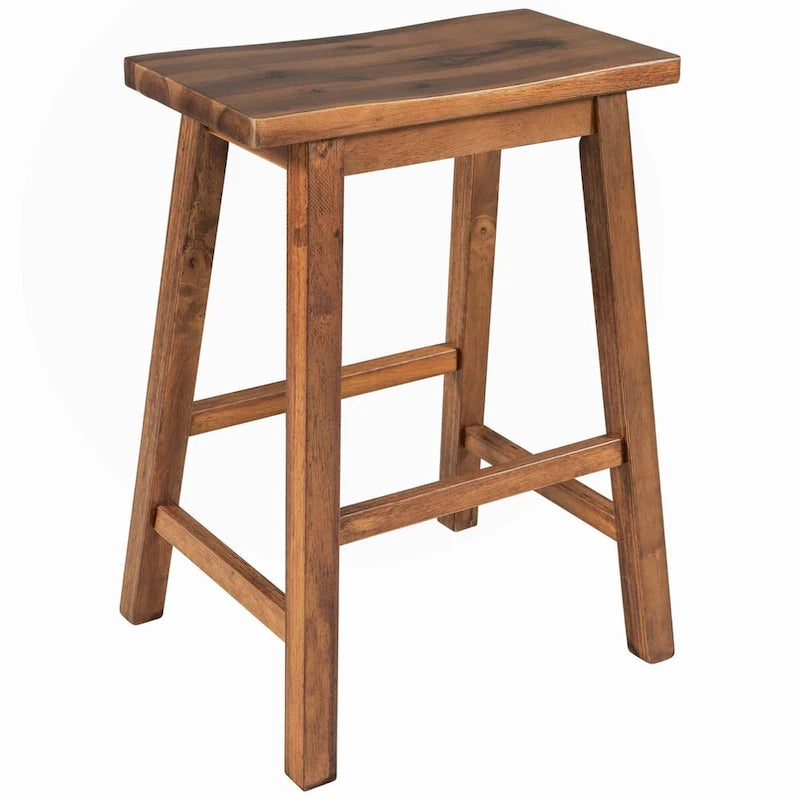 Table de salle à manger rustique en bois massif à plateau de boucher